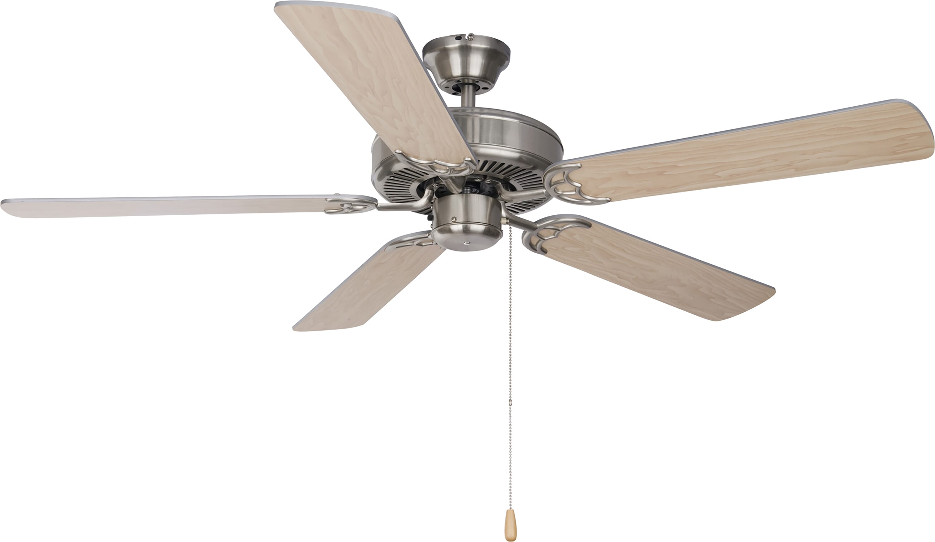 Maxim Transitional  52" Indoor Ceiling Fan in Satin Nickel and Silver and Maple - 89905SNSM