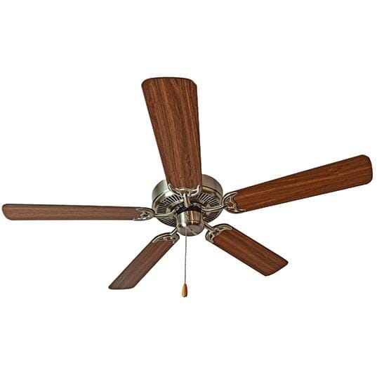 Basic-Max Indoor Ceiling Fan in Satin Nickel / Walnut / Pecan