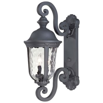 The Great Outdoors Ardmore 2-Light 25" Outdoor Wall Light in Black