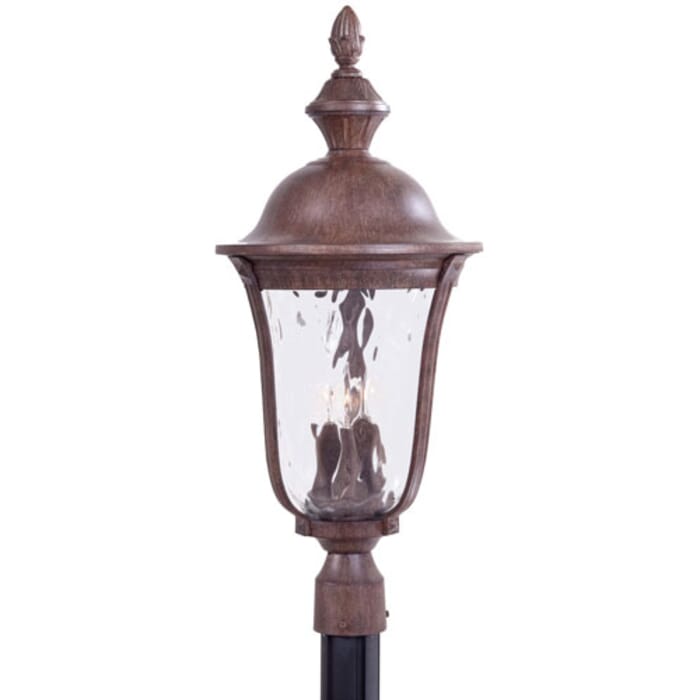 The Great Outdoors Ardmore 3-Light 29" Outdoor Post Light in Vintage Rust The Great Outdoors Ardmore 3-Light 29" Outdoor Post Light in Vintage Rust