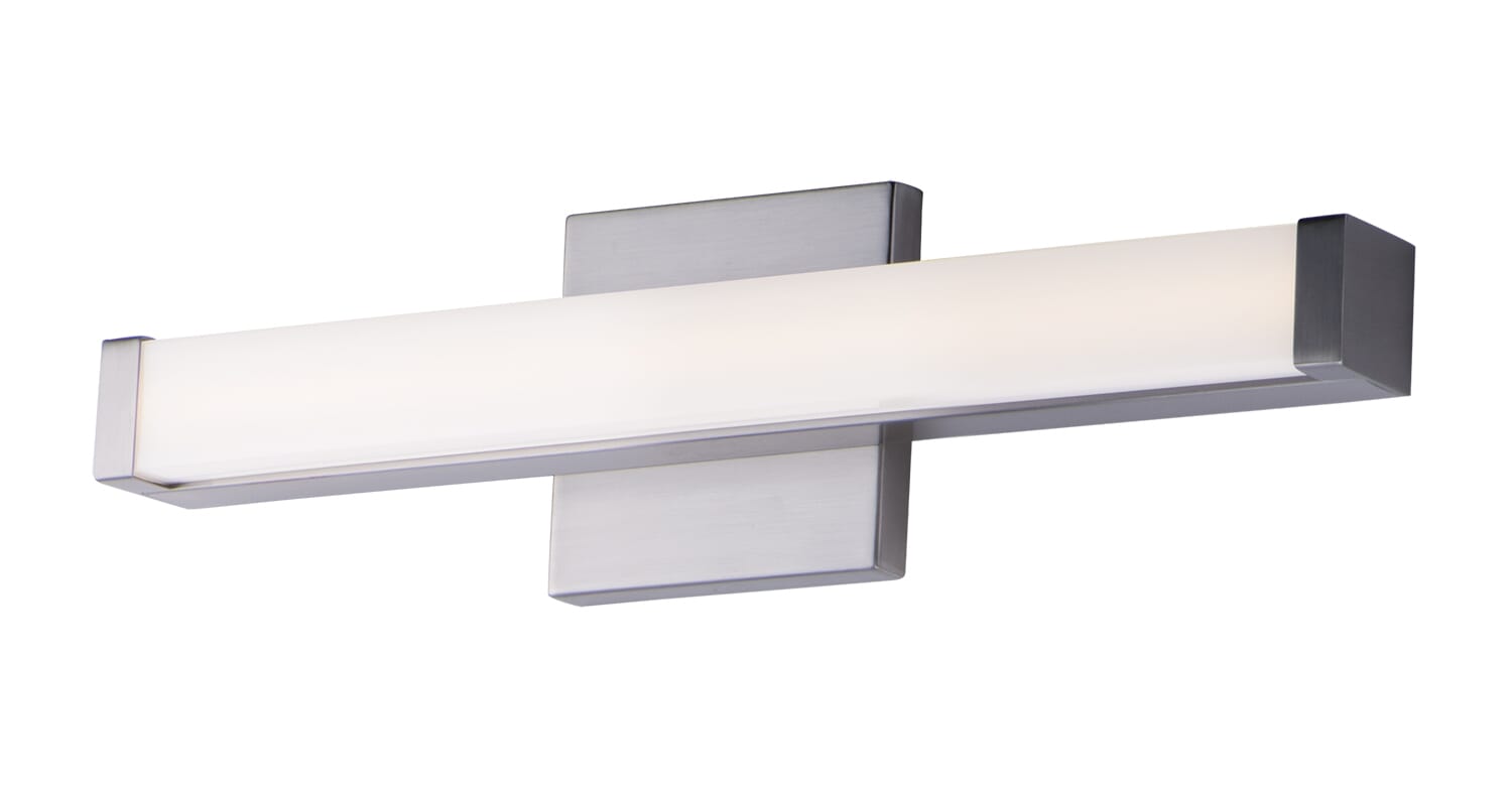 Spec 1-Light LED Bathroom Vanity Light in Satin Nickel