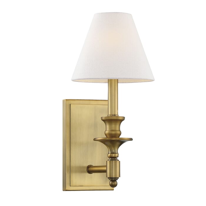 Savoy House Washburn 1-Light Wall Sconce in Warm Brass Savoy House Washburn 1-Light Wall Sconce in Warm Brass