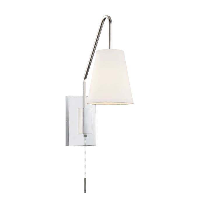 Savoy House Owen 1-Light Adjustable Wall Sconce in Polished Nickel Savoy House Owen 1-Light Adjustable Wall Sconce in Polished Nickel