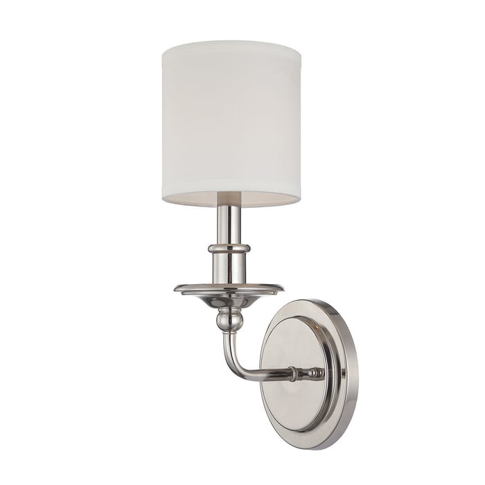 Savoy House Aubree 1-Light Wall Sconce in Satin Nickel Savoy House Aubree 1-Light Wall Sconce in Satin Nickel