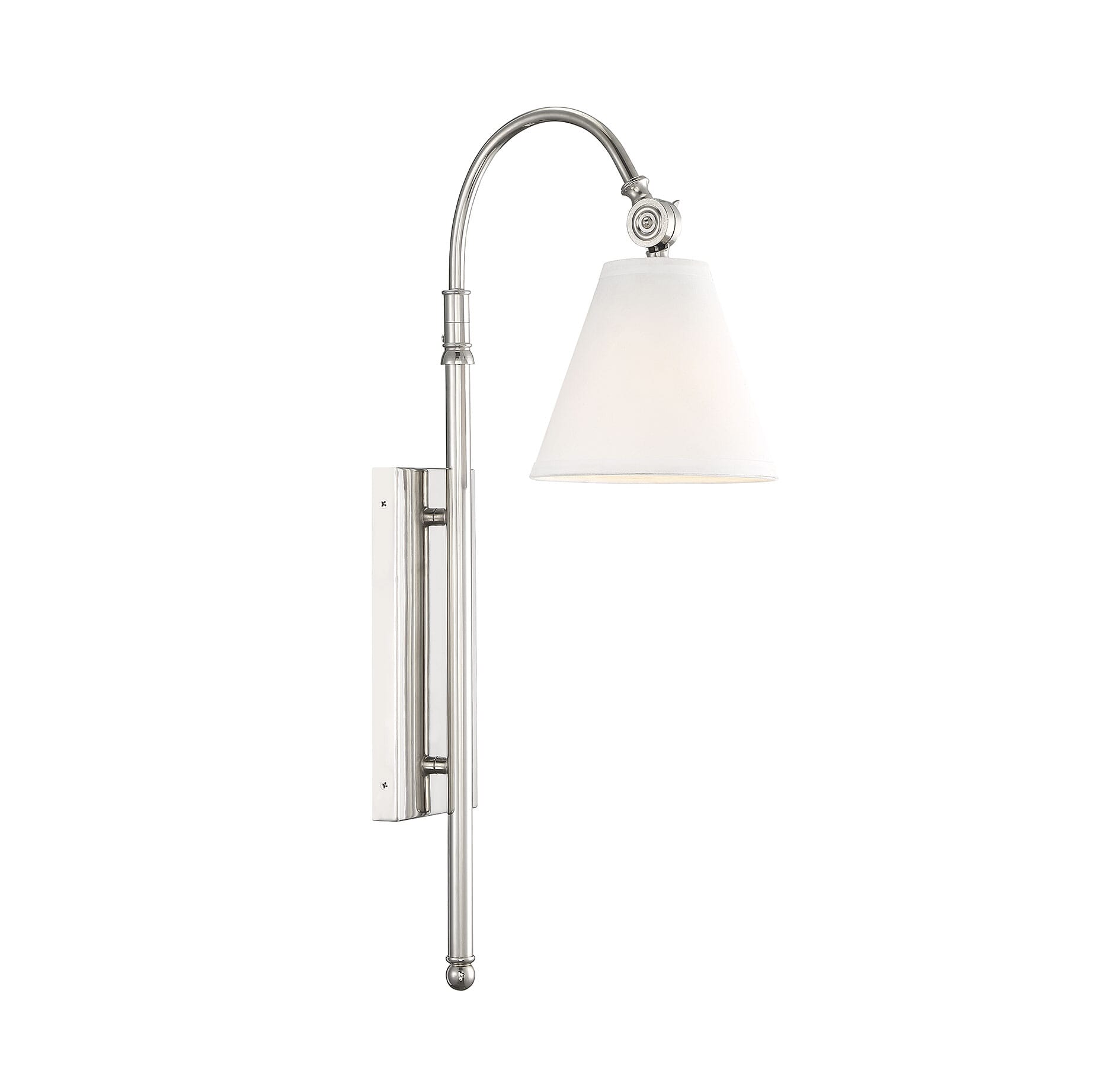 Savoy House Rutland 1-Light Adjustable Wall Sconce in Polished Nickel