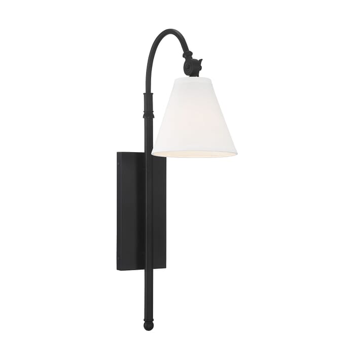 Savoy House Rutland 1-Light Adjustable Wall Sconce in Matte Black Savoy House Rutland 1-Light Adjustable Wall Sconce in Matte Black