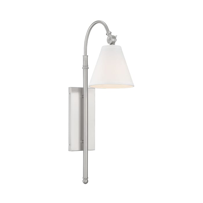 Savoy House Rutland 1-Light Adjustable Wall Sconce in Satin Nickel Savoy House Rutland 1-Light Adjustable Wall Sconce in Satin Nickel