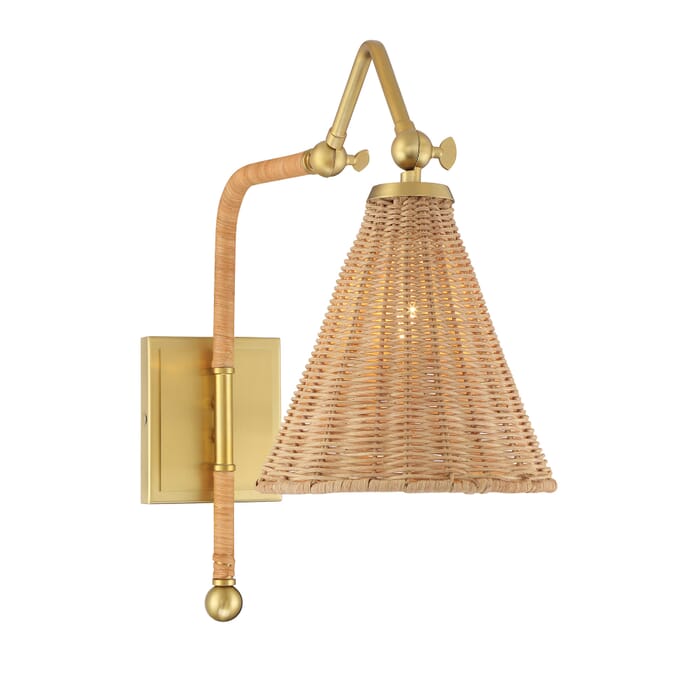 Linell 1-Light Wall Sconce in Warm Brass Linell 1-Light Wall Sconce in Warm Brass