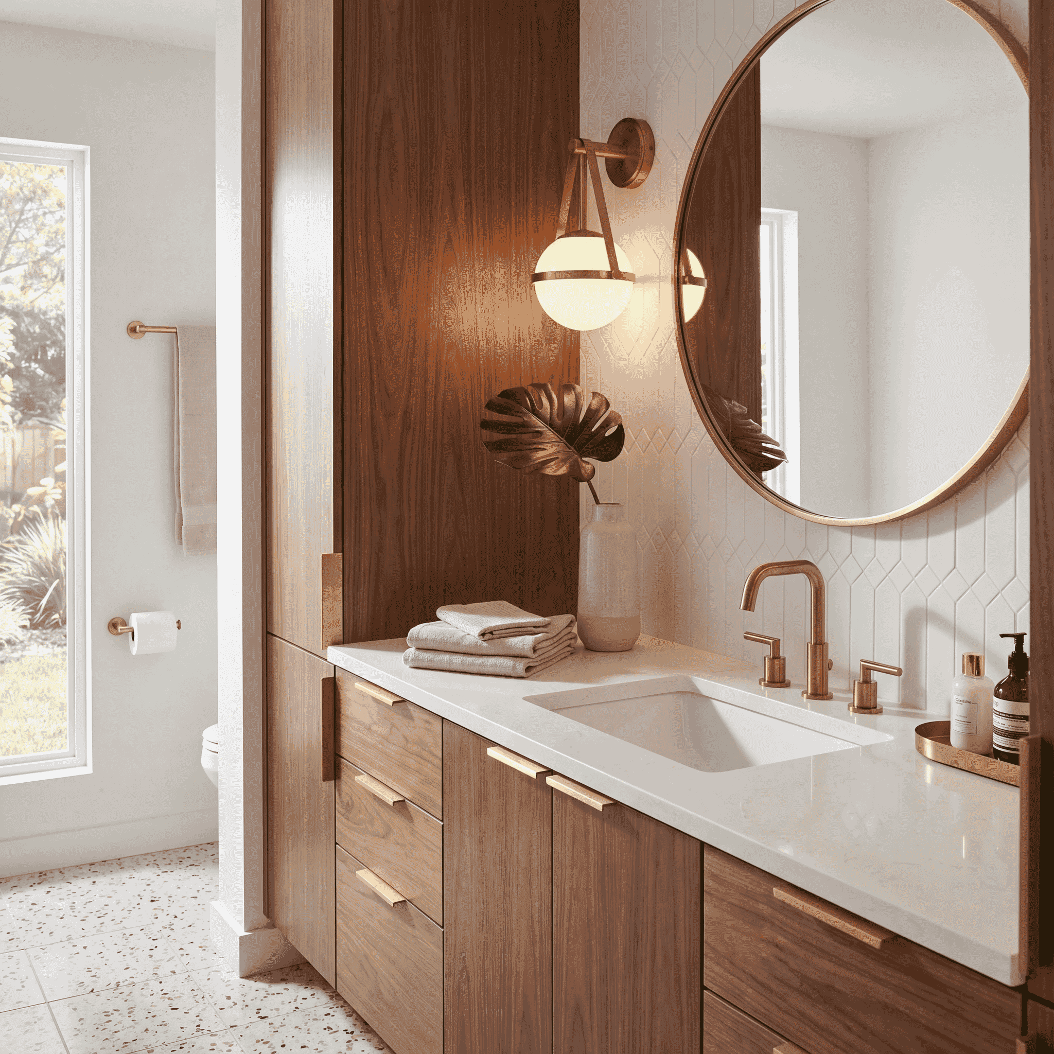 Polson 1-Light Wall Sconce in Warm Brass