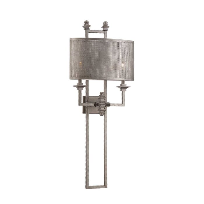 Savoy House Structure 2-Light Wall Sconce in Aged Steel Savoy House Structure 2-Light Wall Sconce in Aged Steel
