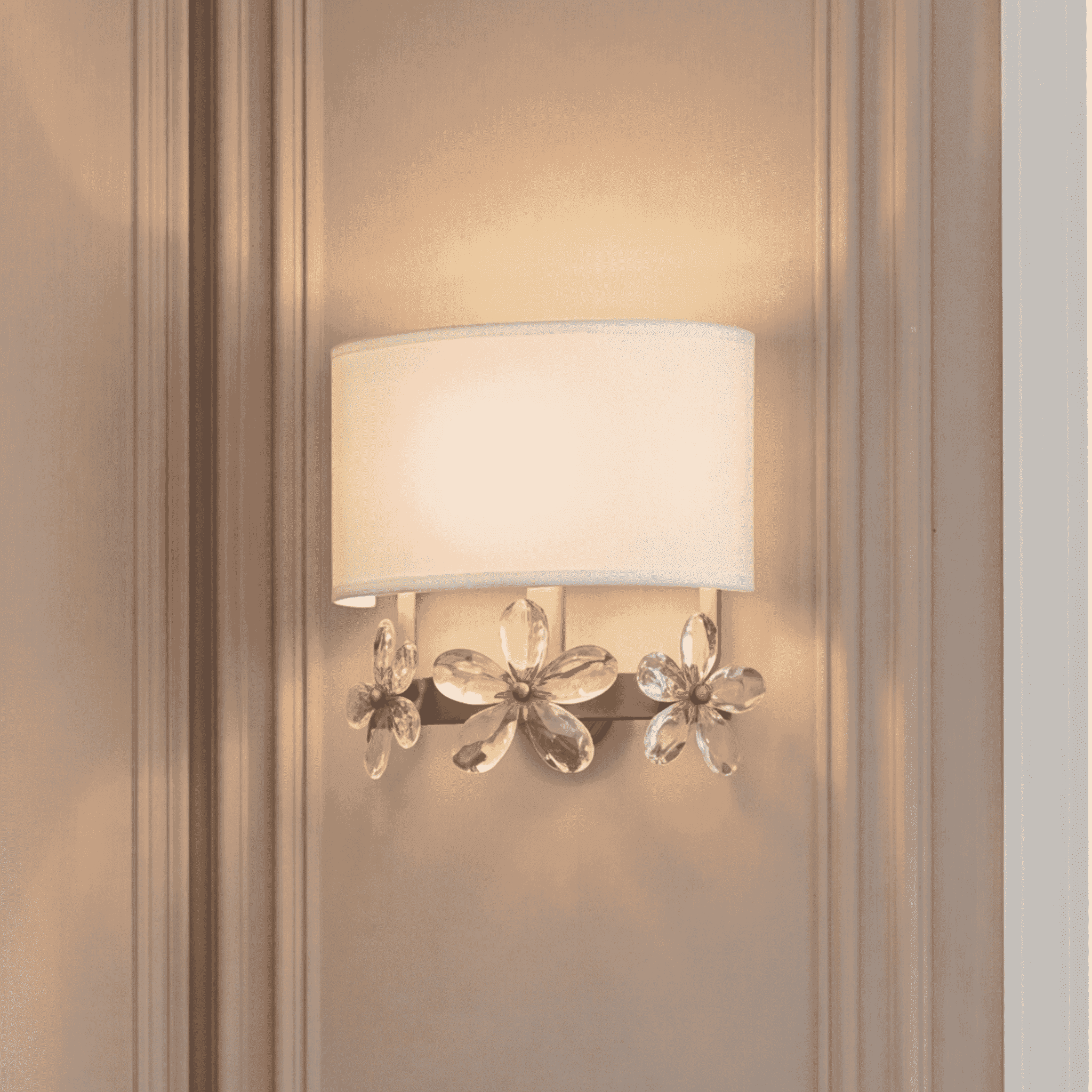 Warm Brass One Light Wall Sconce from the Dahlia Collection