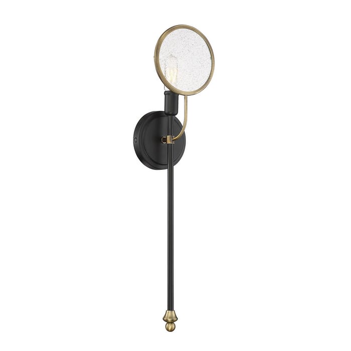 Savoy House Oberyn 1-Light Wall Sconce in Vintage Black with Warm Brass Savoy House Oberyn 1-Light Wall Sconce in Vintage Black with Warm Brass