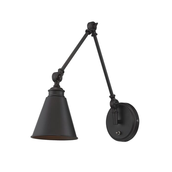 Savoy House Morland 1-Light Adjustable Wall Sconce in English Bronze Savoy House Morland 1-Light Adjustable Wall Sconce in English Bronze