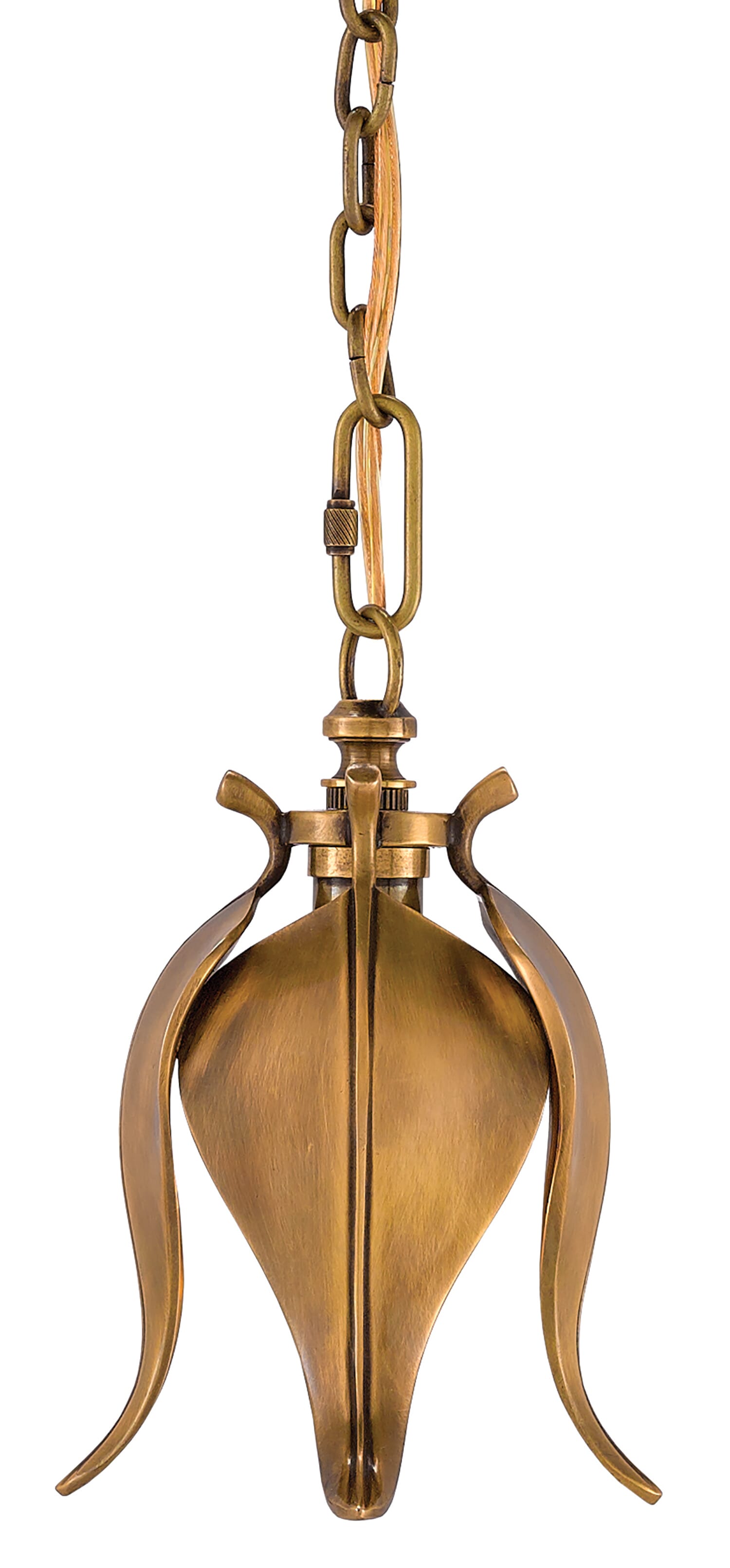 Currey & Company 9" Iota Brass Pendant in Vintage Brass