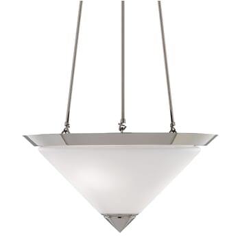 Currey & Company 2-Light 10" Latimer Pendant in Polished Nickel and Frosted White