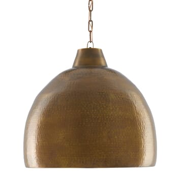 Currey & Company 22" Earthshine Brass Large Pendant in Vintage Brass