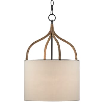 Currey & Company 24" Dunning Pendant in Blacksmith and Natural