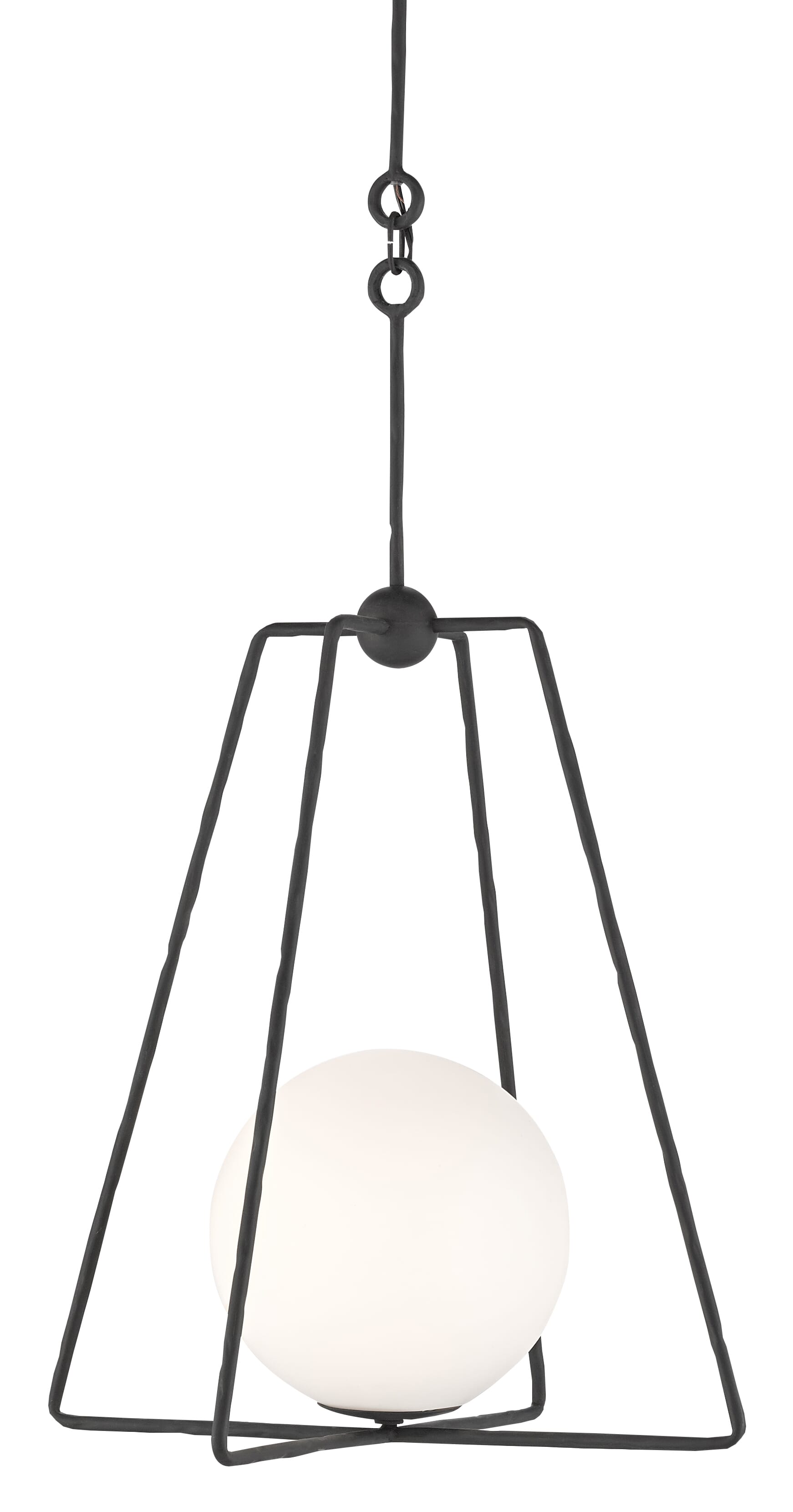 30" Stansell Pendant in Antique Bronze and White