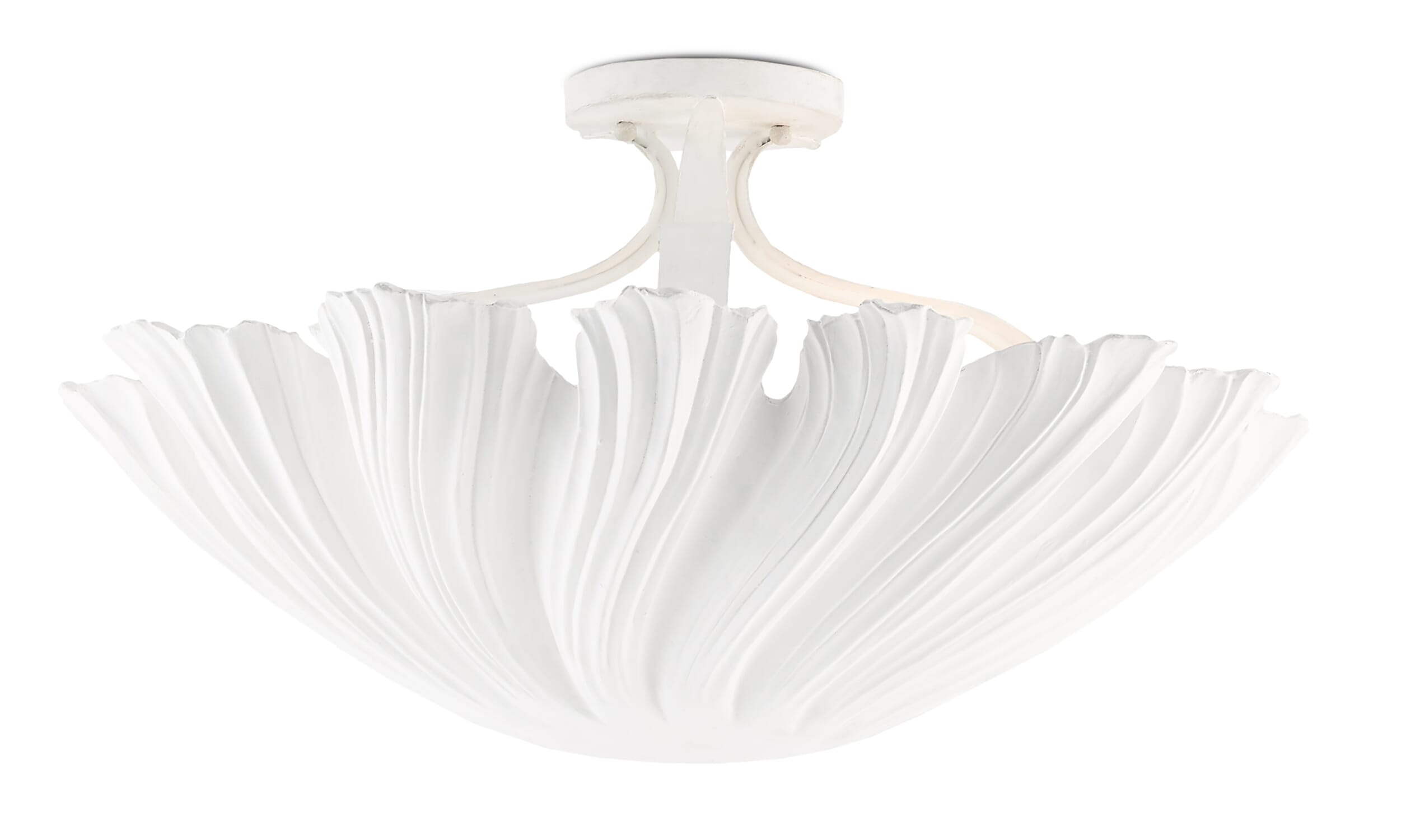 3-Light Hadley Ceiling Light in Gesso White