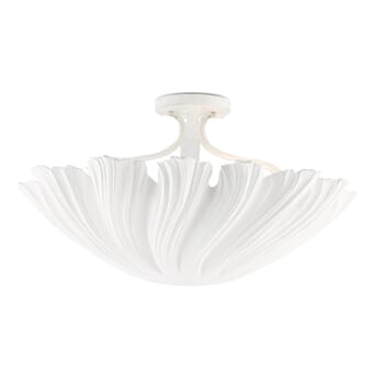 Currey & Company 3-Light Hadley Ceiling Light in Gesso White