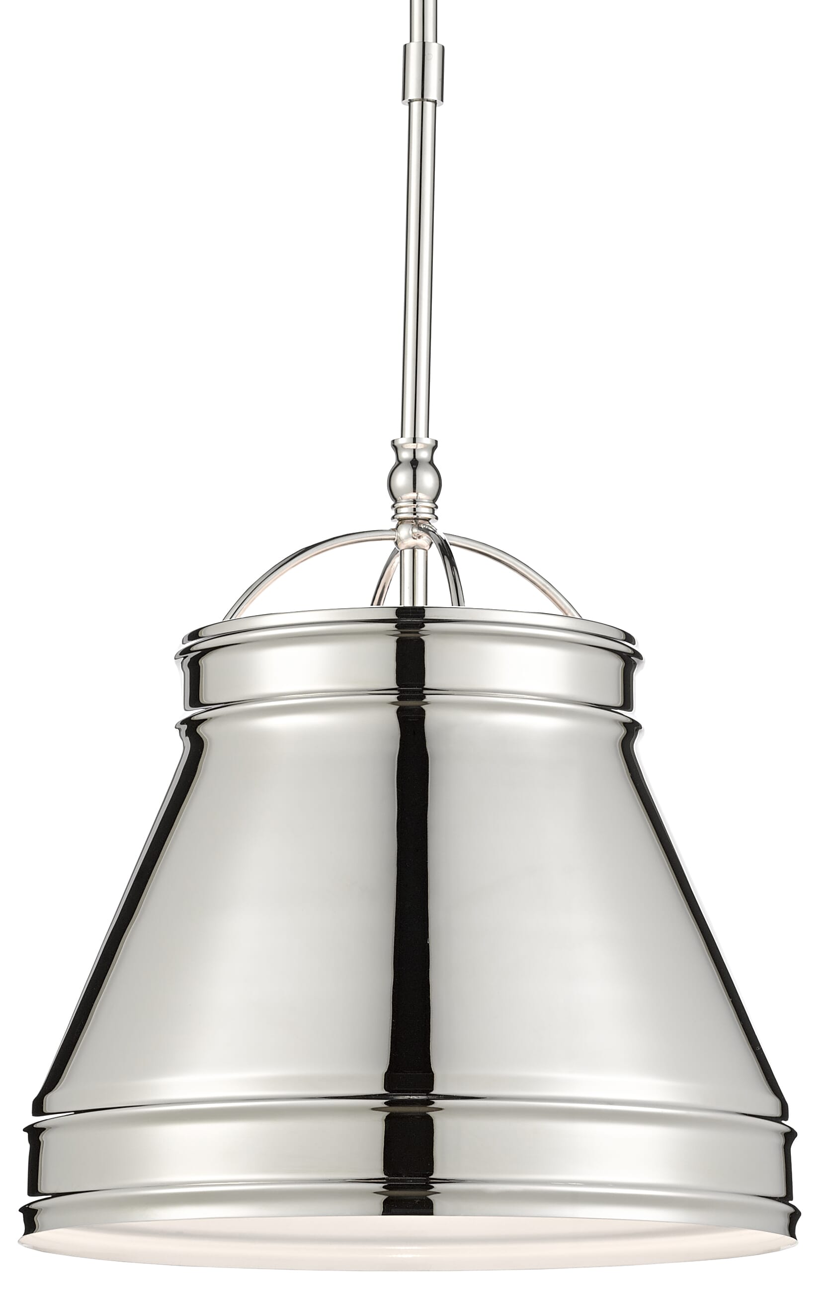Currey & Company Lumley Pendant Light in Polished Nickel