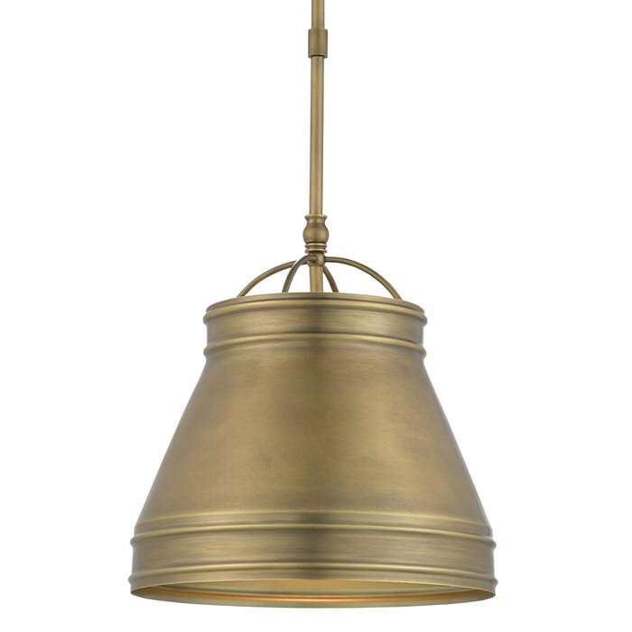 Currey & Company Lumley Pendant Light in Antique Brass Currey & Company Lumley Pendant Light in Antique Brass