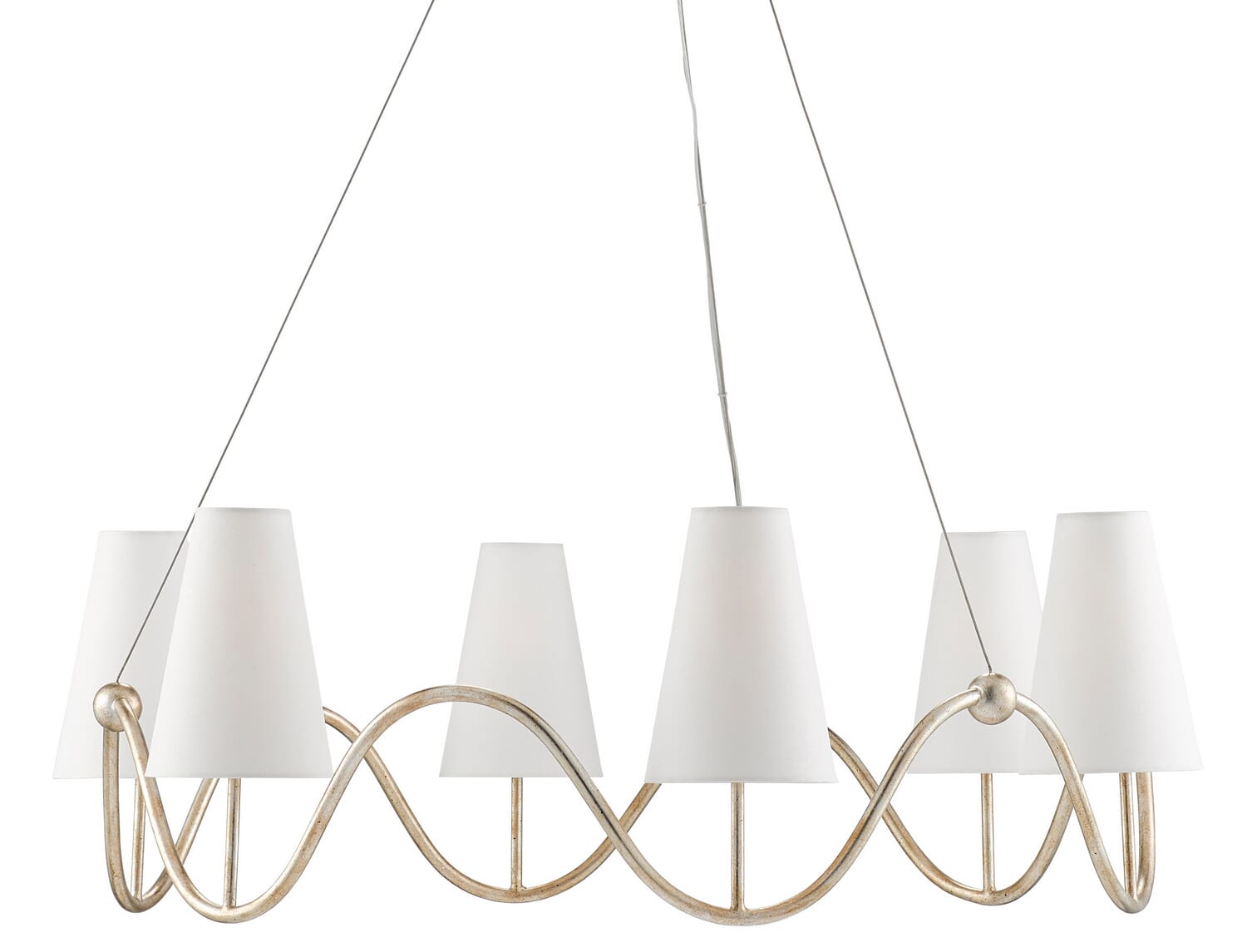 Kadir 6-Light Chandelier in Silver Granello