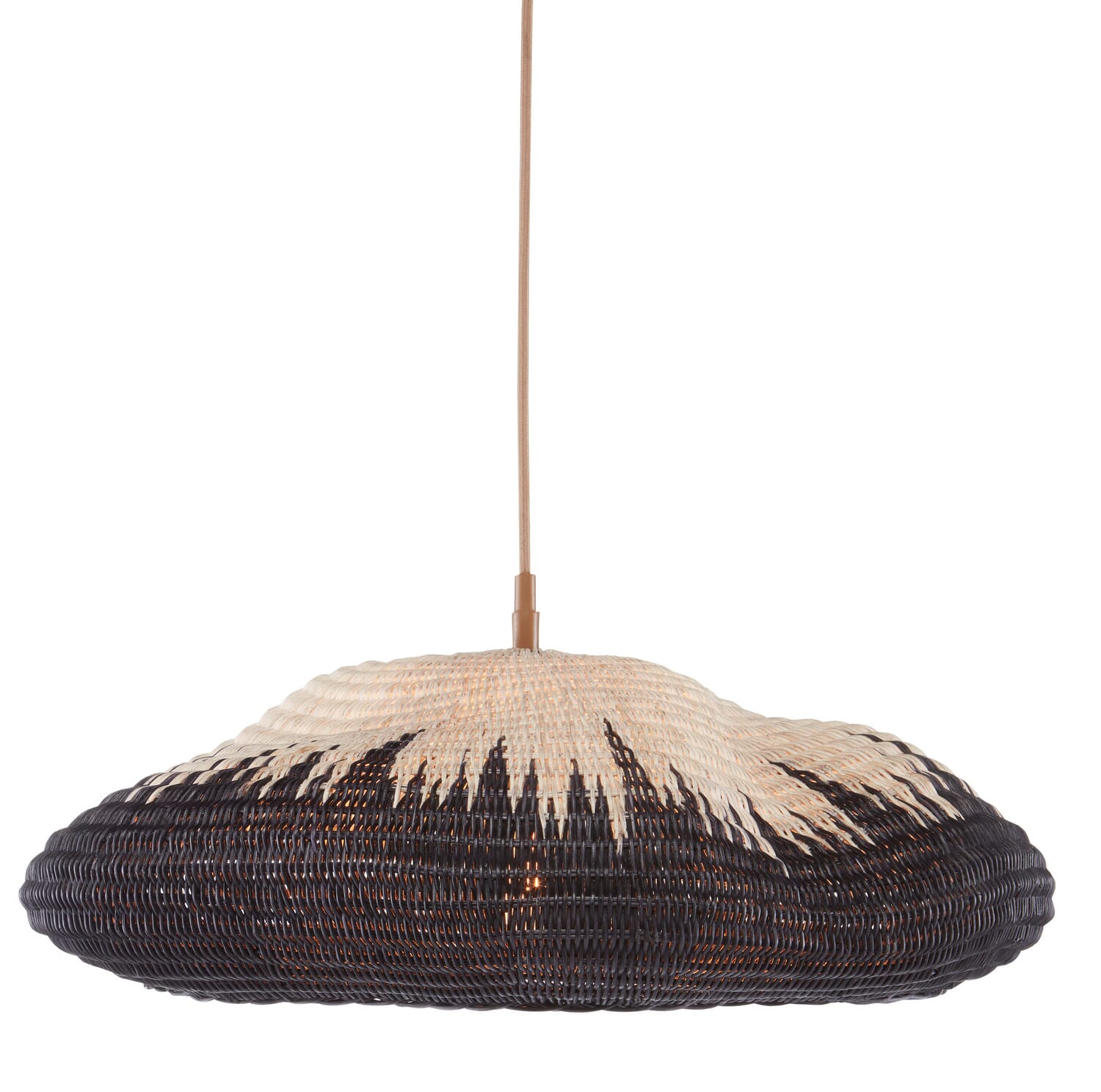Comme Des Paniers 1-Light Pendant in Khaki with Black