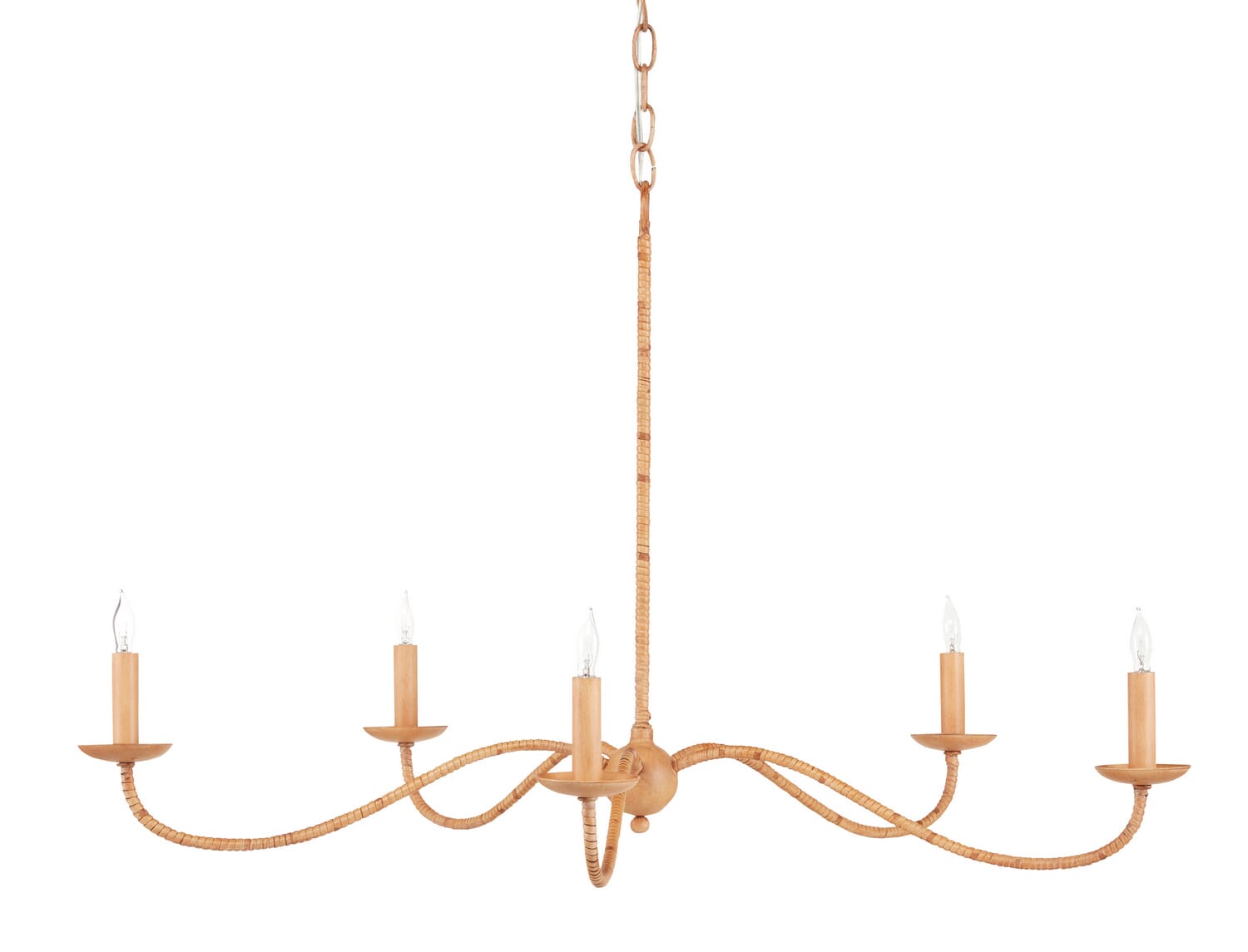 Currey & Company Saxon Rattan Chandelier