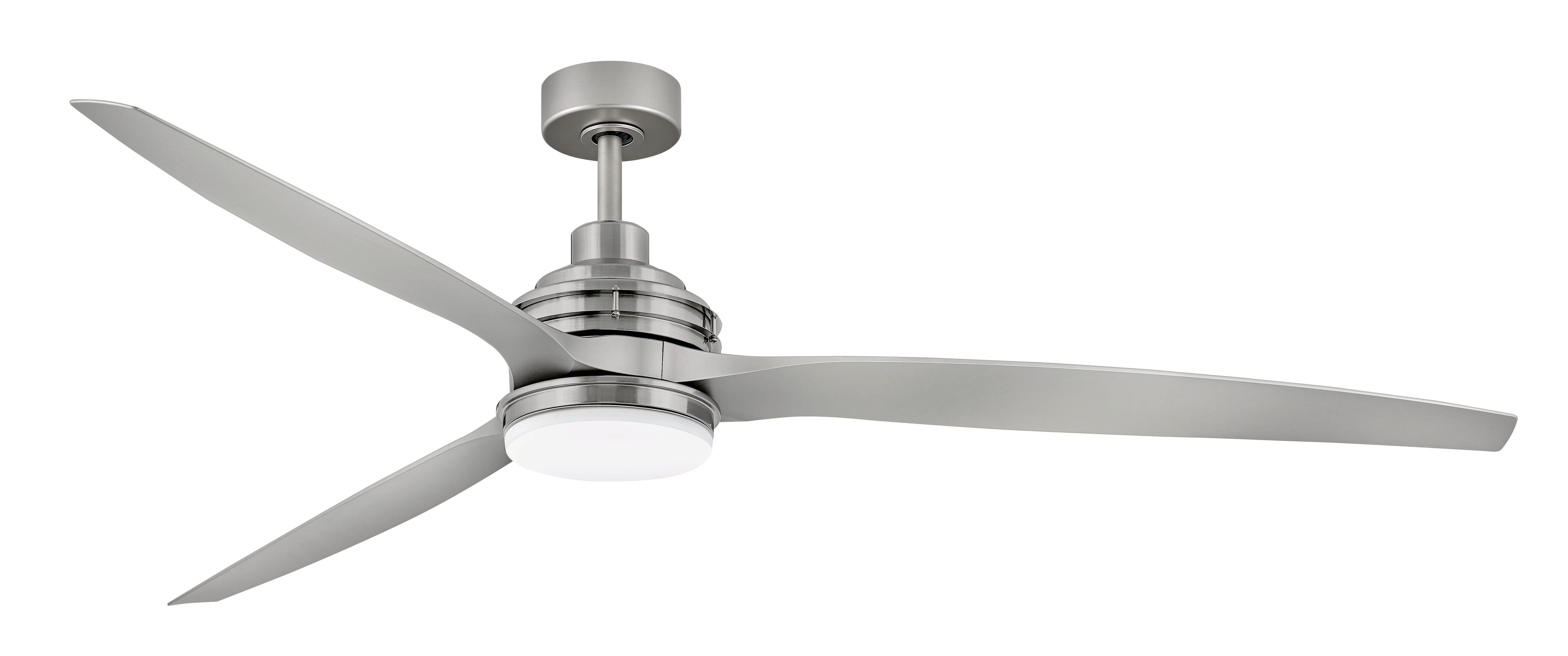 Hinkley Artiste LED 72" Indoor/Outdoor Ceiling Fan in Brushed Nickel - 900172FBN-LWD