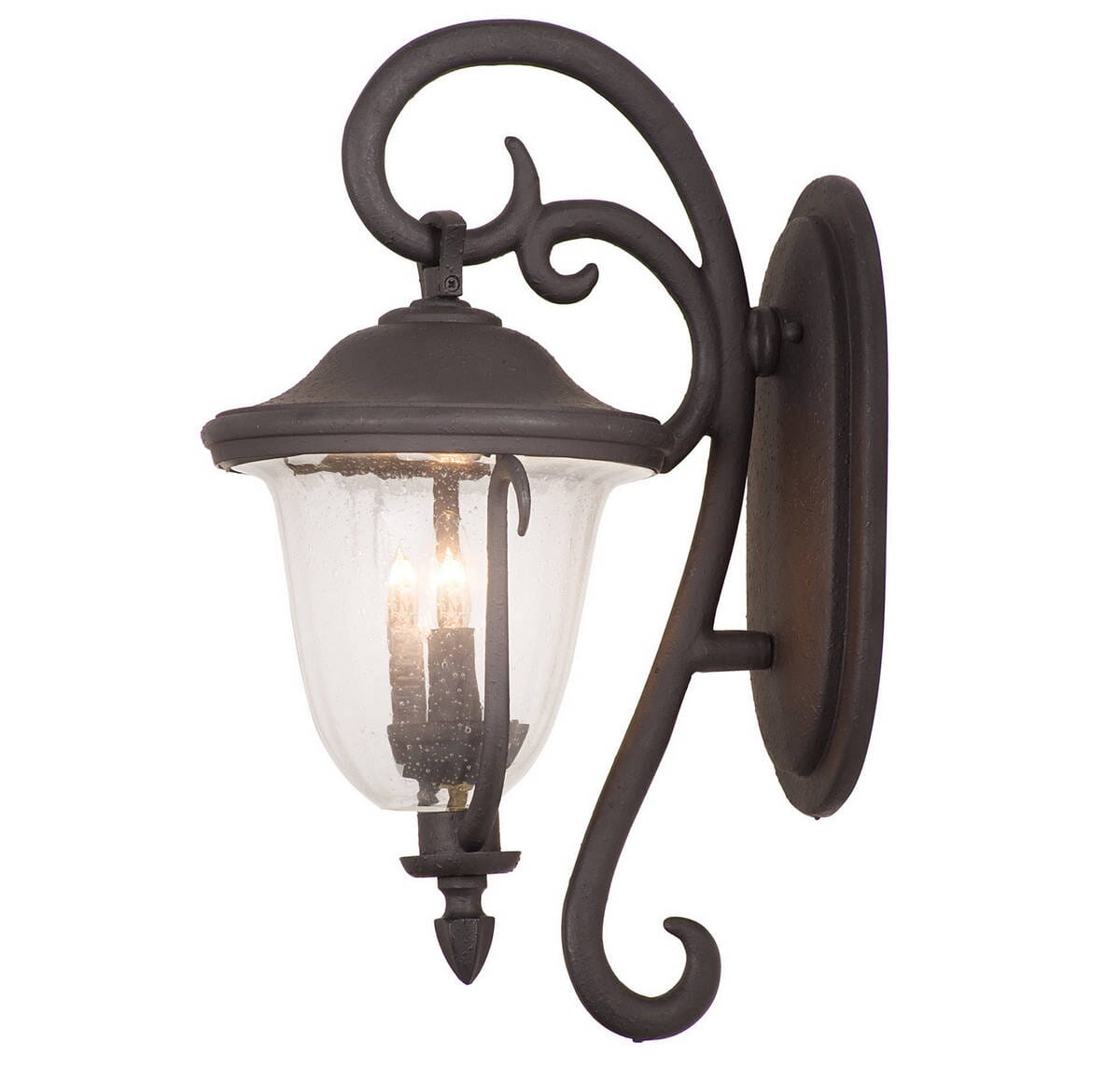 Santa Barbara Outdoor 4-Light Large Wall Bracket in Matte Black