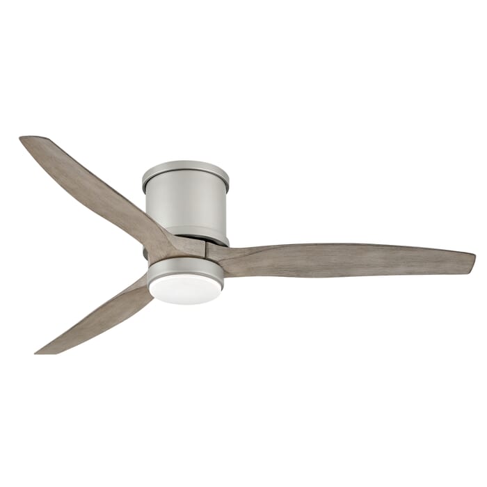 Hinkley Hover Flush Mount LED 52" Indoor/Outdoor Ceiling Fan in Brushed Nickel Hinkley Hover Flush Mount LED 52" Indoor/Outdoor Ceiling Fan in Brushed Nickel