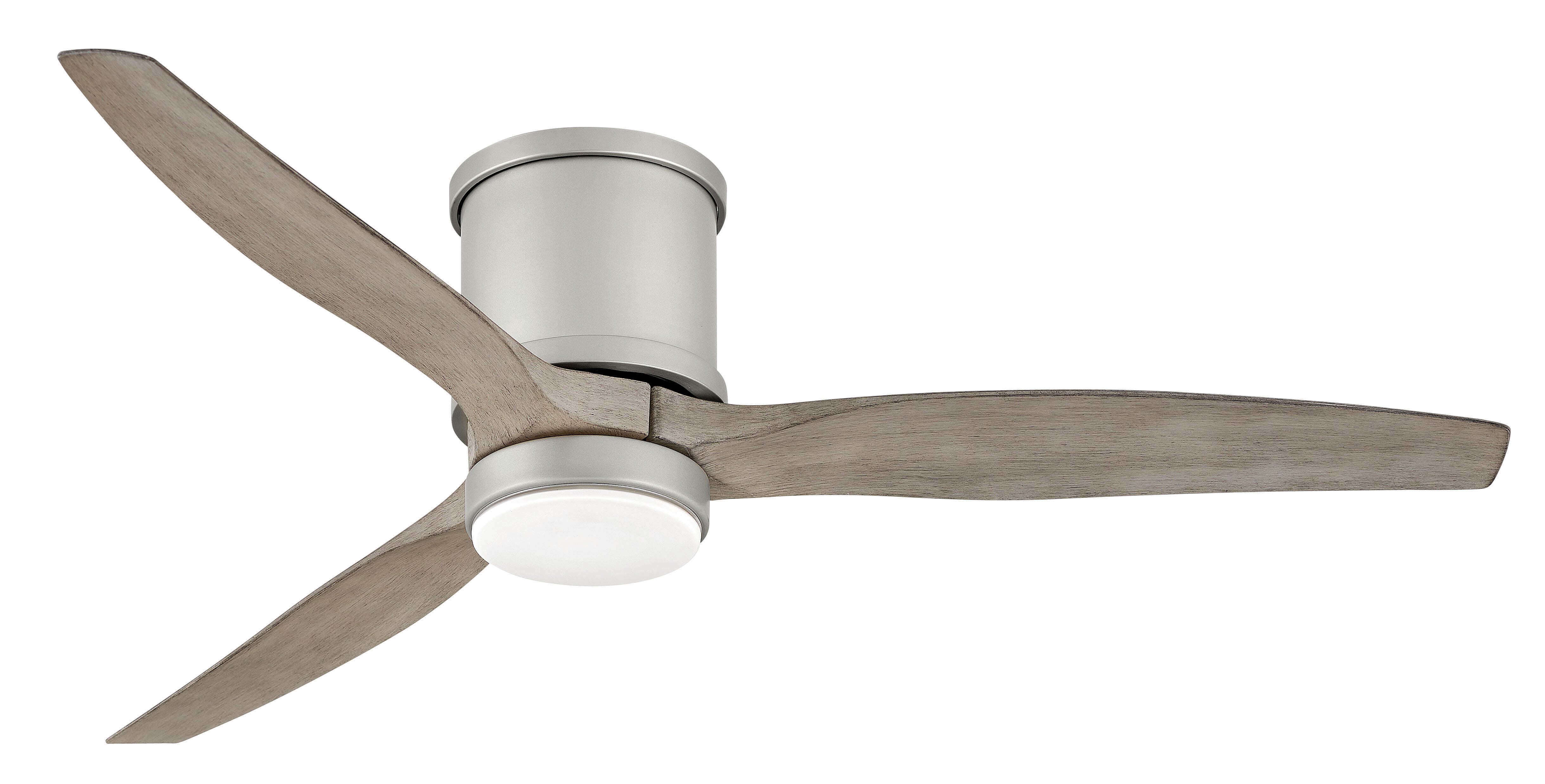 Hover Flush Mount LED 52" Indoor/Outdoor Ceiling Fan in Brushed Nickel