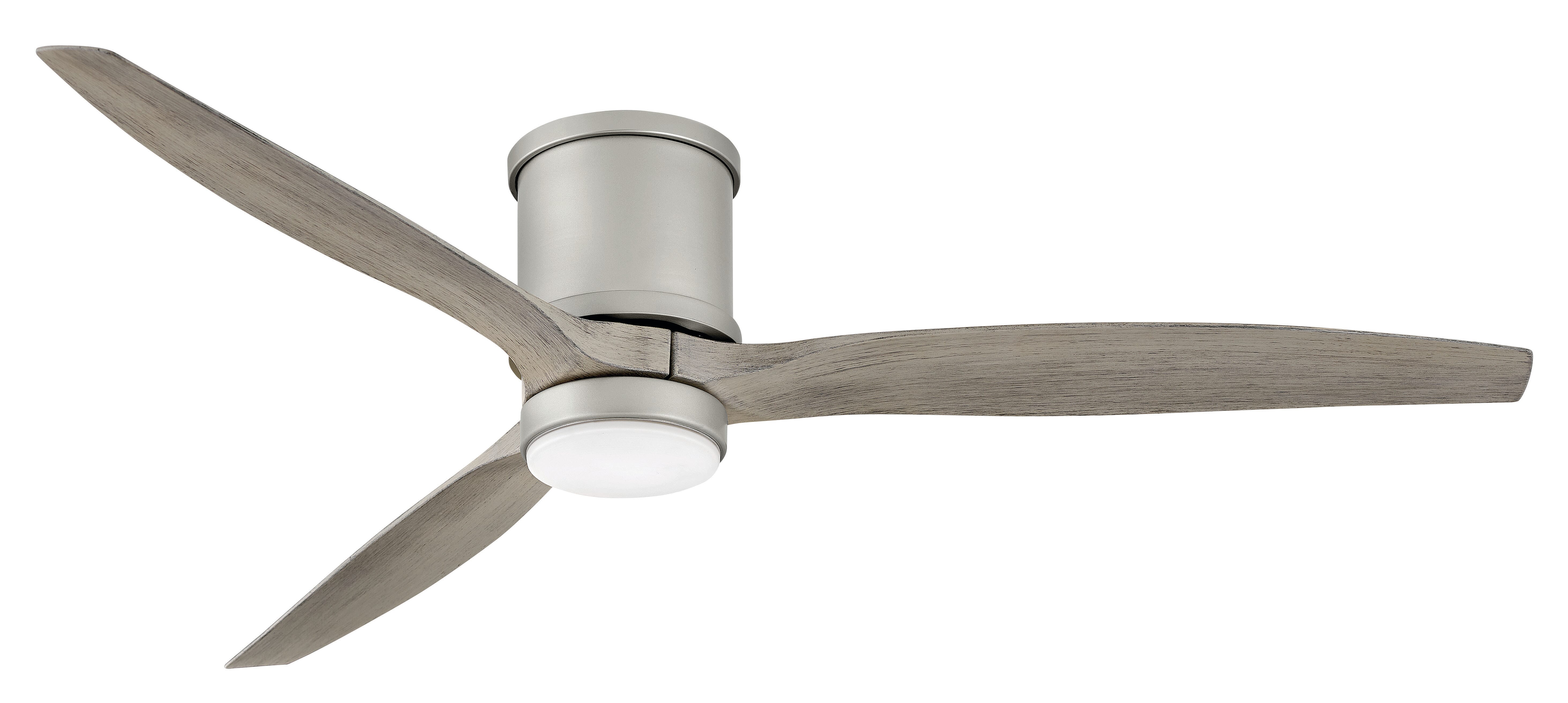 Hinkley Hover Flush Mount Led 60 Indoor Outdoor Ceiling Fan In Brushed Nickel Lightsonlinecom