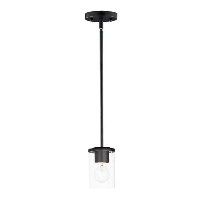 Corona 1-Light Mini Pendant in Black Corona 1-Light Mini Pendant in Black
