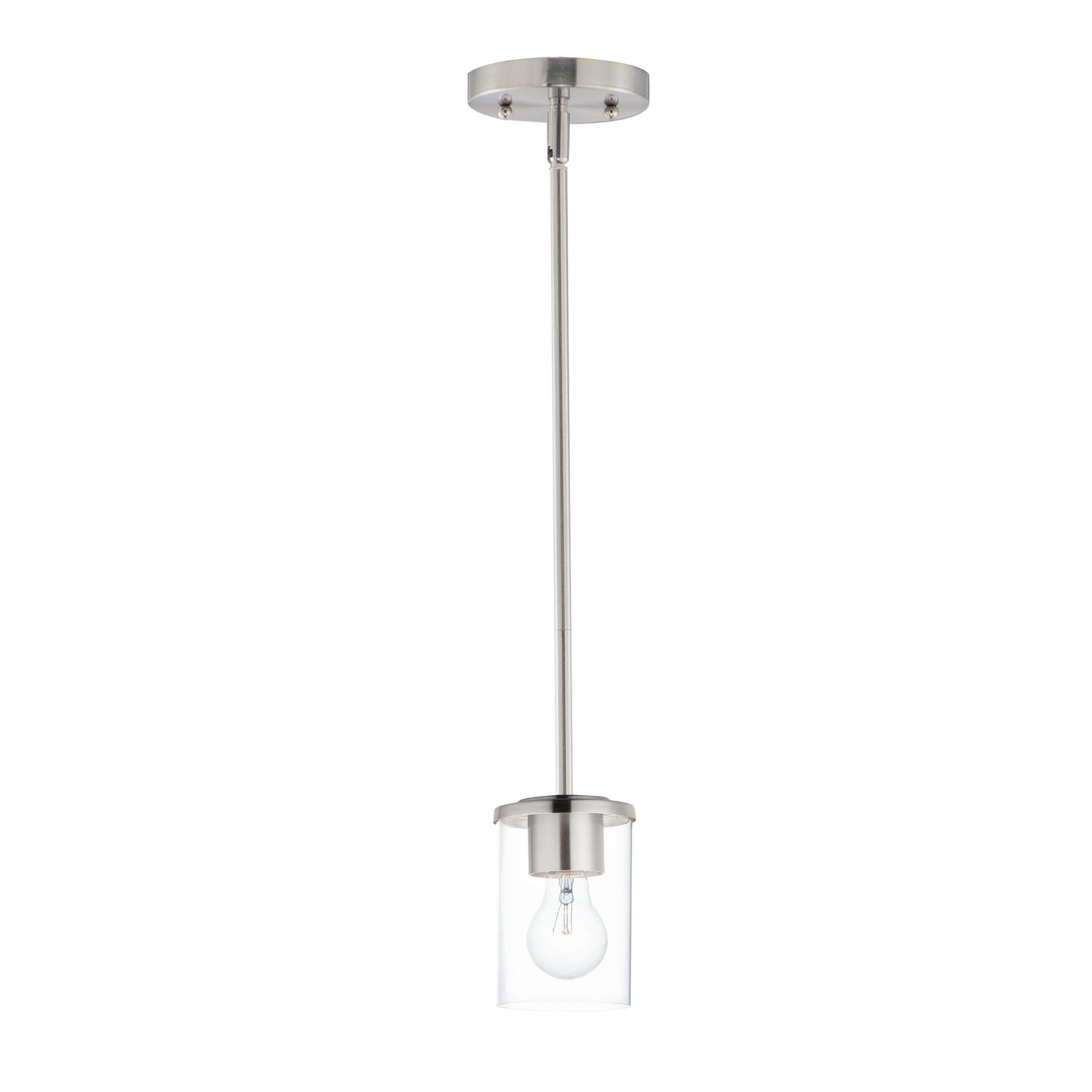 Corona 1-Light Mini Pendant in Satin Nickel