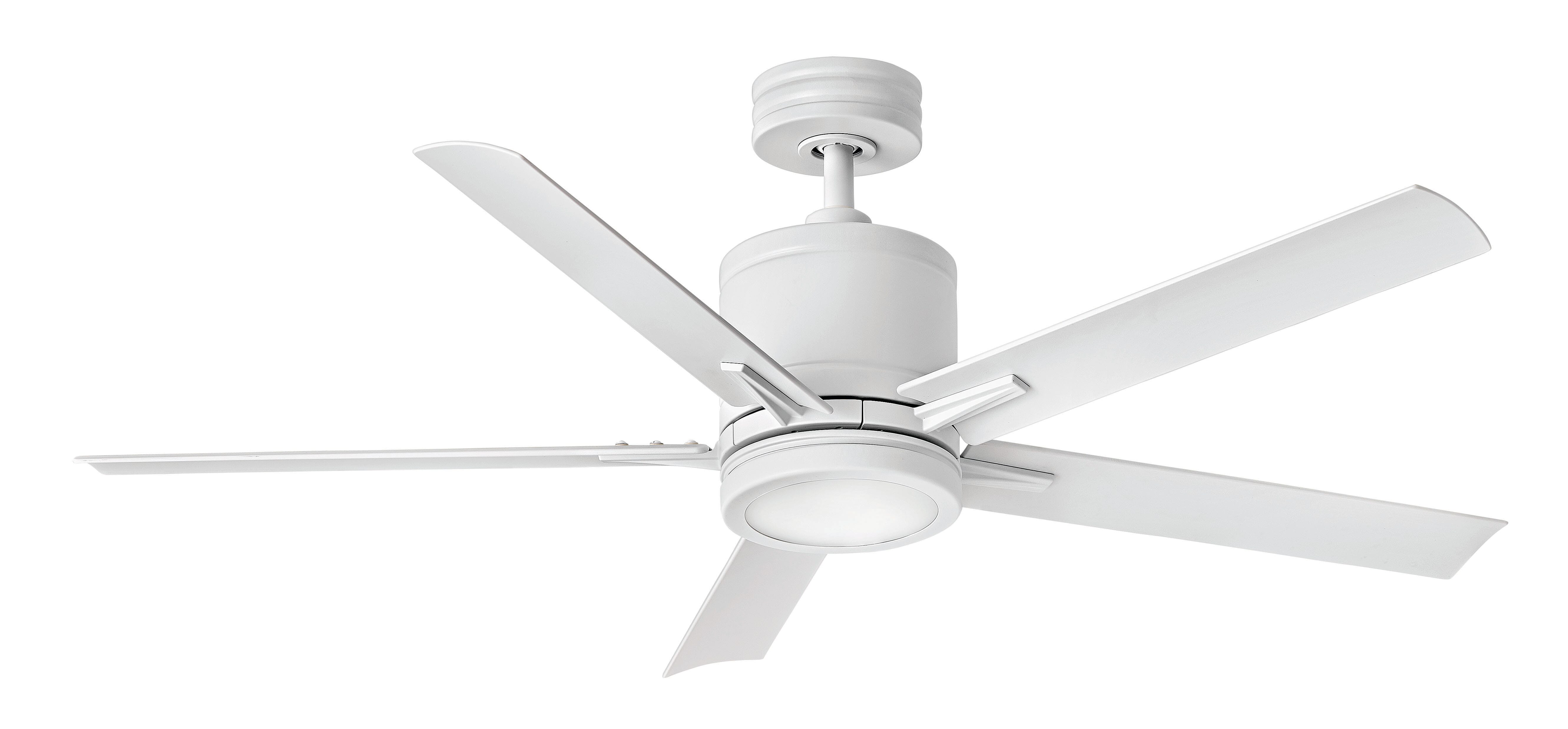 Hinkley Vail LED 52" Indoor Ceiling Fan in Matte White - 902152FMW-LWD