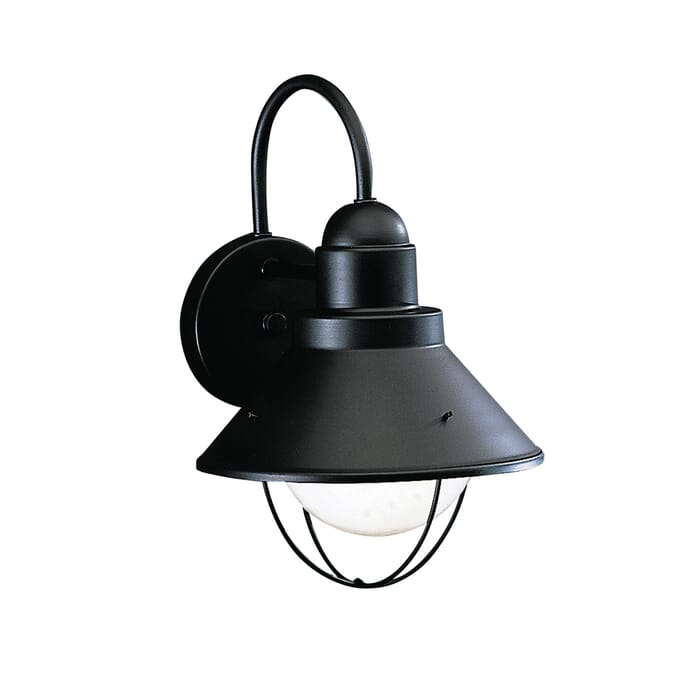 Kichler Lighting Seaside 1-Light 12" Outdoor Medium Wall in Black Finish Kichler Lighting Seaside 1-Light 12" Outdoor Medium Wall in Black Finish