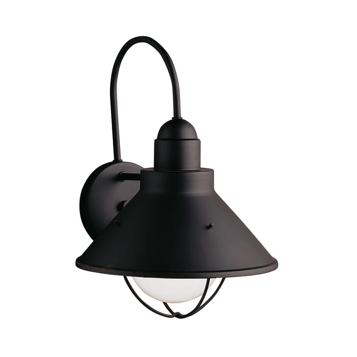 Kichler Lighting Seaside 1-Light 14.25" Outdoor XLarge Wall in Black Finish Kichler Lighting Seaside 1-Light 14.25" Outdoor XLarge Wall in Black Finish