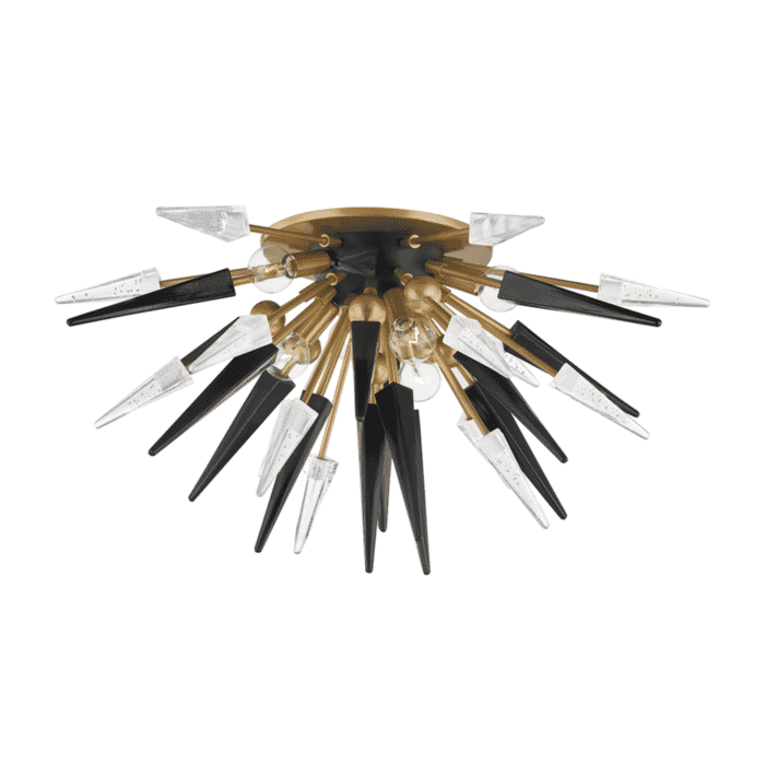 Hudson Valley Sparta 6-Light Ceiling Light in Aged Brass Hudson Valley Sparta 6-Light Ceiling Light in Aged Brass