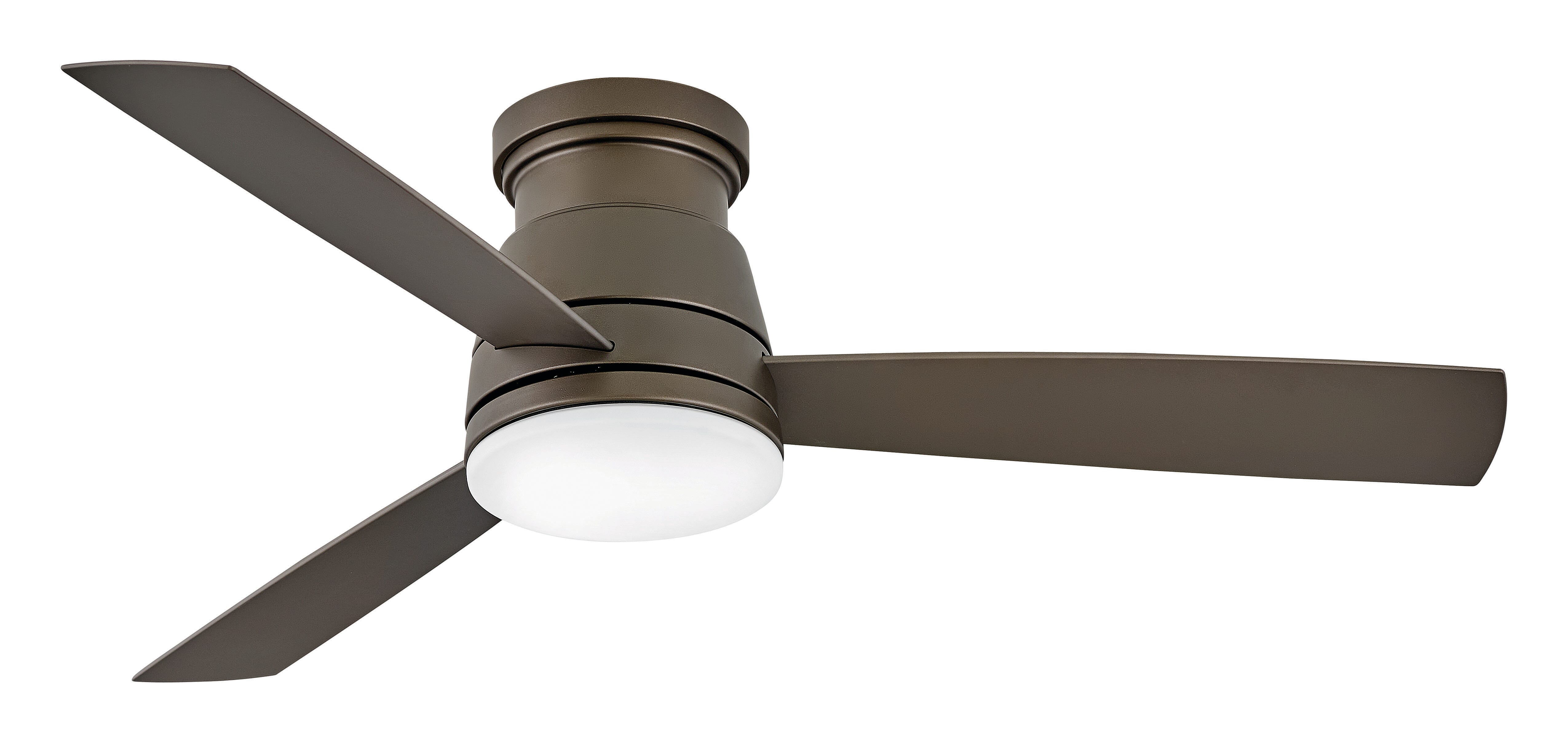 Best Selling Hinkley Trey Led 52 Indoor Outdoor Flush Mount Ceiling Fan In Metallic Matte Bronze Accuweather Shop