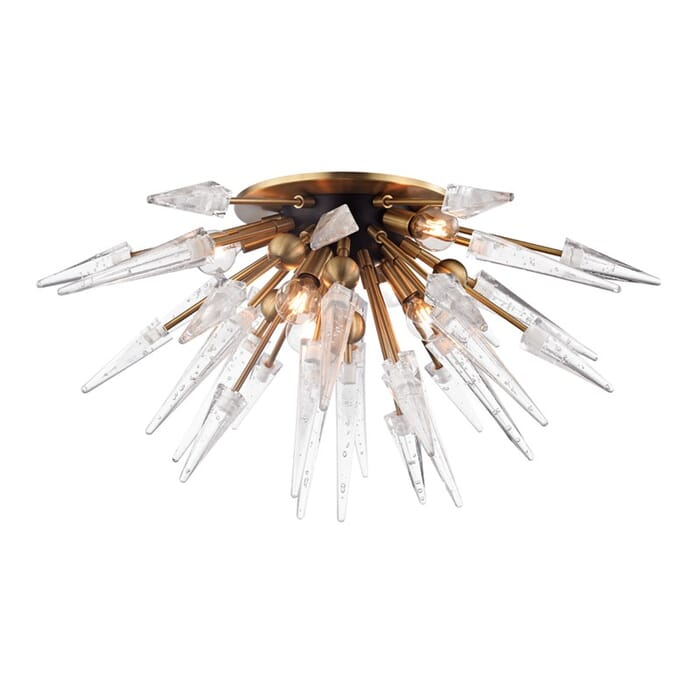 Hudson Valley Sparta 6-Light Ceiling Light in Aged Brass Hudson Valley Sparta 6-Light Ceiling Light in Aged Brass