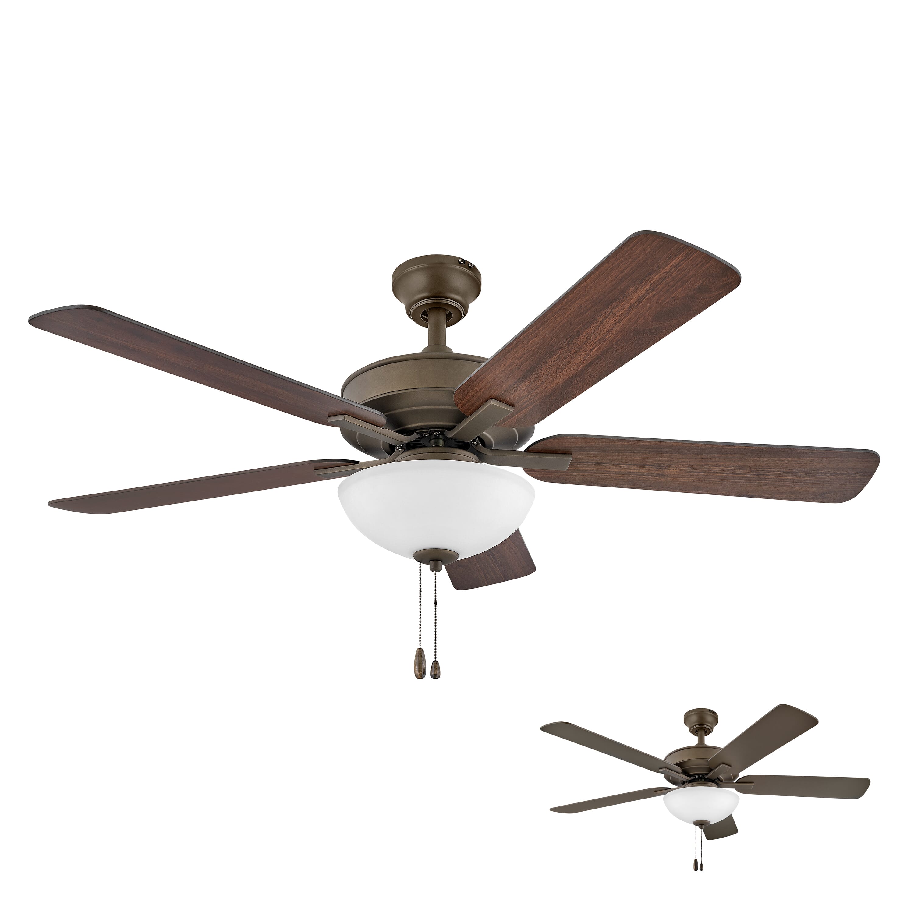 2-Light 52" Indoor Ceiling Fan in Metallic Matte Bronze