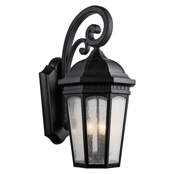 Kichler Lighting Courtyard 3-Light 26.5" Outdoor XLarge Wall in Textured Black Kichler Lighting Courtyard 3-Light 26.5" Outdoor XLarge Wall in Textured Black