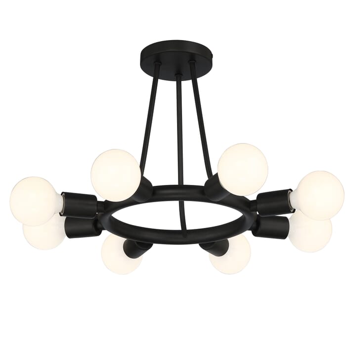 Crystorama Dakota 8-Light Ceiling Light in Black Crystorama Dakota 8-Light Ceiling Light in Black
