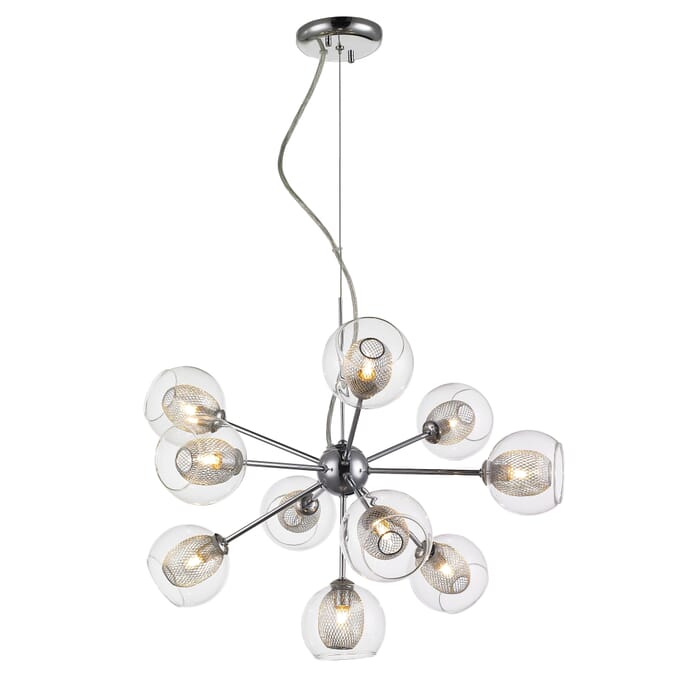 Z-Lite Auge 10-Light Chandelier In Chrome Z-Lite Auge 10-Light Chandelier In Chrome