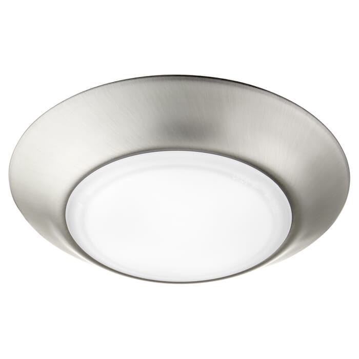 Quorum Traditional 1-Light 6" Outdoor Ceiling Light in Satin Nickel Quorum Traditional 1-Light 6" Outdoor Ceiling Light in Satin Nickel