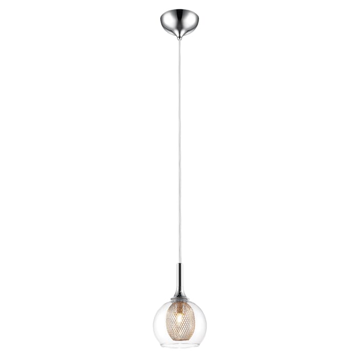 Z-Lite Auge 1-Light Mini Pendant Light In Chrome Z-Lite Auge 1-Light Mini Pendant Light In Chrome
