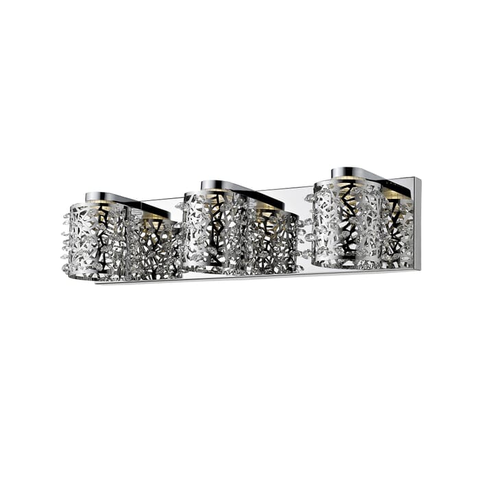 Z-Lite Fortuna 3-Light Bathroom Vanity Light In Chrome Z-Lite Fortuna 3-Light Bathroom Vanity Light In Chrome