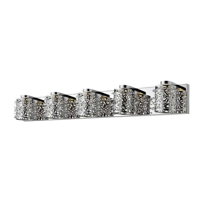 Z-Lite Fortuna 5-Light Bathroom Vanity Light In Chrome Z-Lite Fortuna 5-Light Bathroom Vanity Light In Chrome